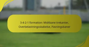 3-4-2-1 formation: Midtbane trekanter, Overbelastningsskabelse, Pasningsbaner