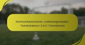 Kommunikationsevner, Ledelsesegenskaber, Teamkohæsion i 3-4-2-1 formationen