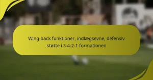 Wing-back funktioner, indlægsevne, defensiv støtte i 3-4-2-1 formationen